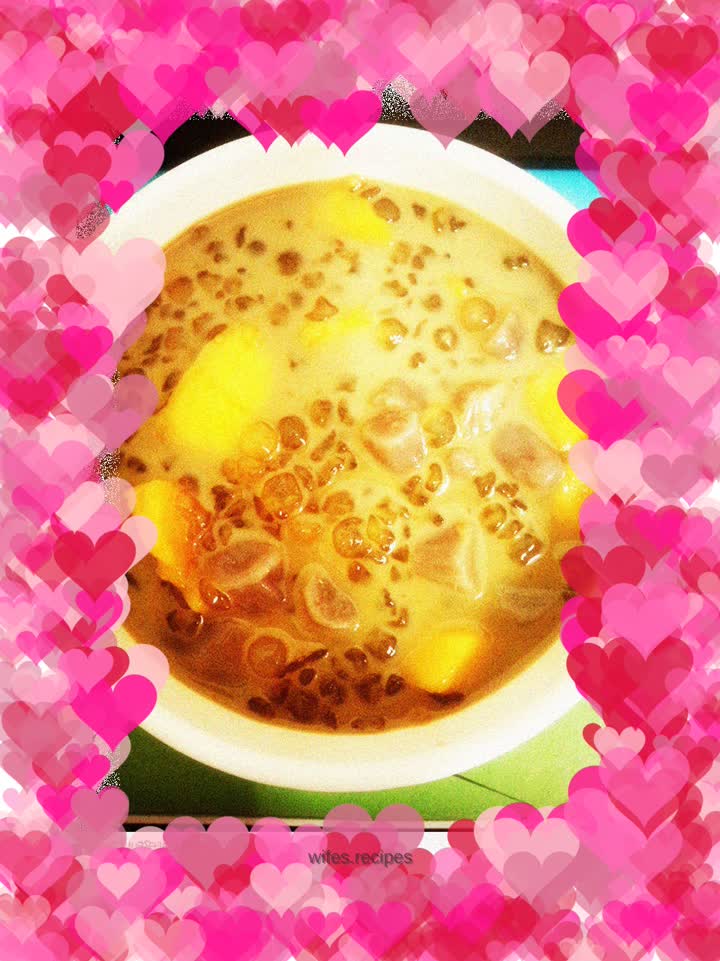 Mango, Purple Sweet Potato, Dried Sago Coffee Dew