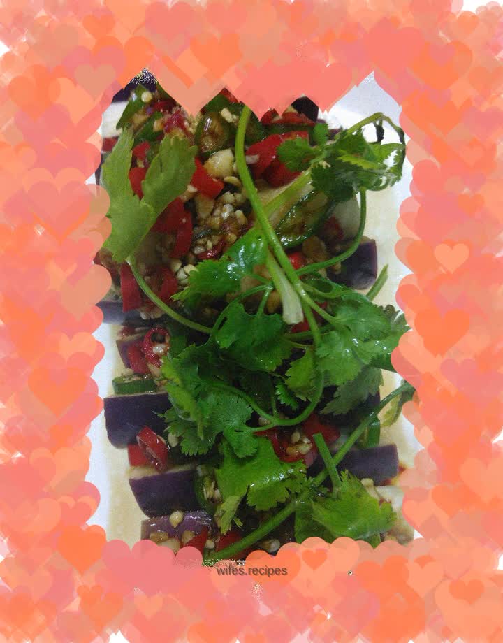 Steamed eggplant