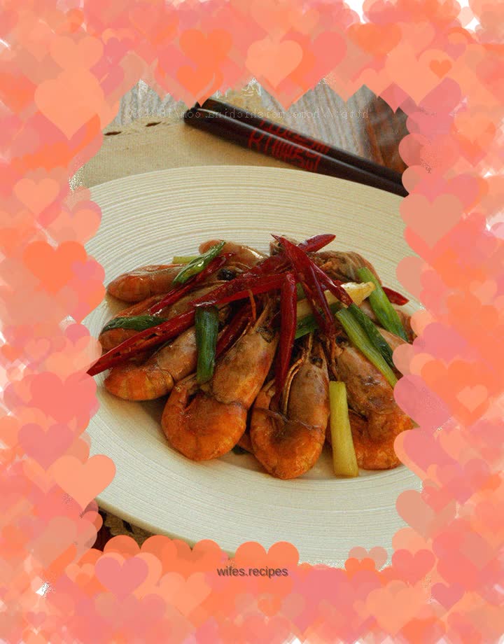 Arctic shrimp with scallions