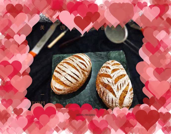 Ham and oatmeal salty soft European buns