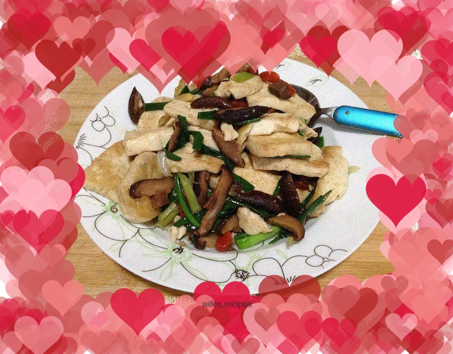 Baby vegetarian food----Shiitake mushroom tofu