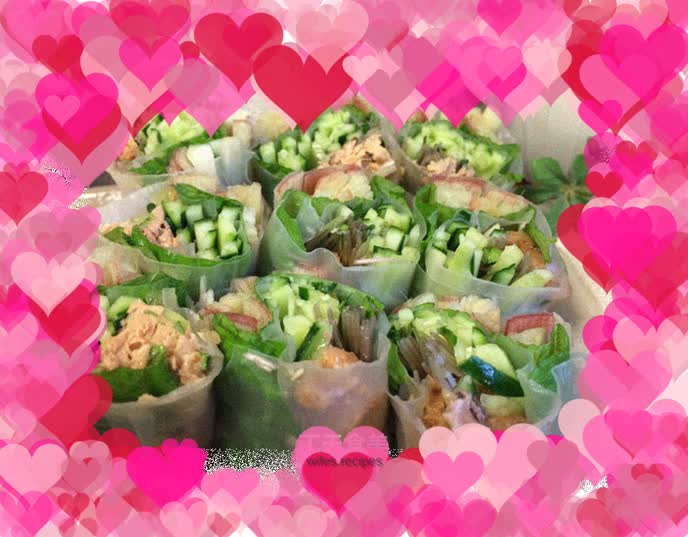 Canned fish spring rolls