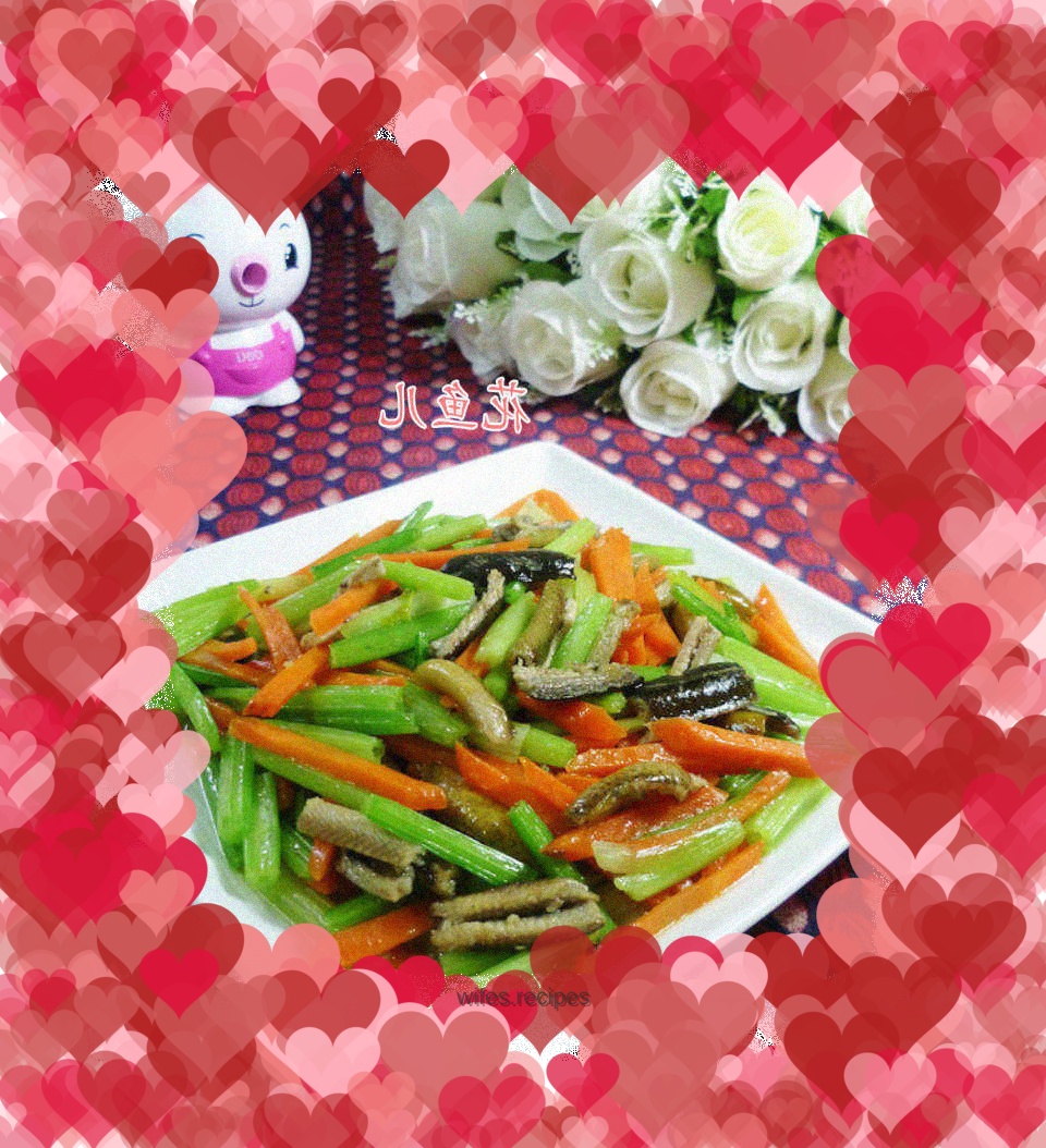 Stir-fried eel with celery