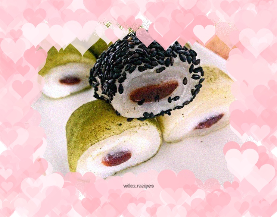 Three-color glutinous rice cake