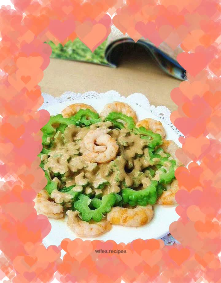 Dried Bitter Gourd and Shrimp with Sesame Sauce