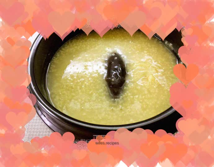 Millet and sea cucumber porridge