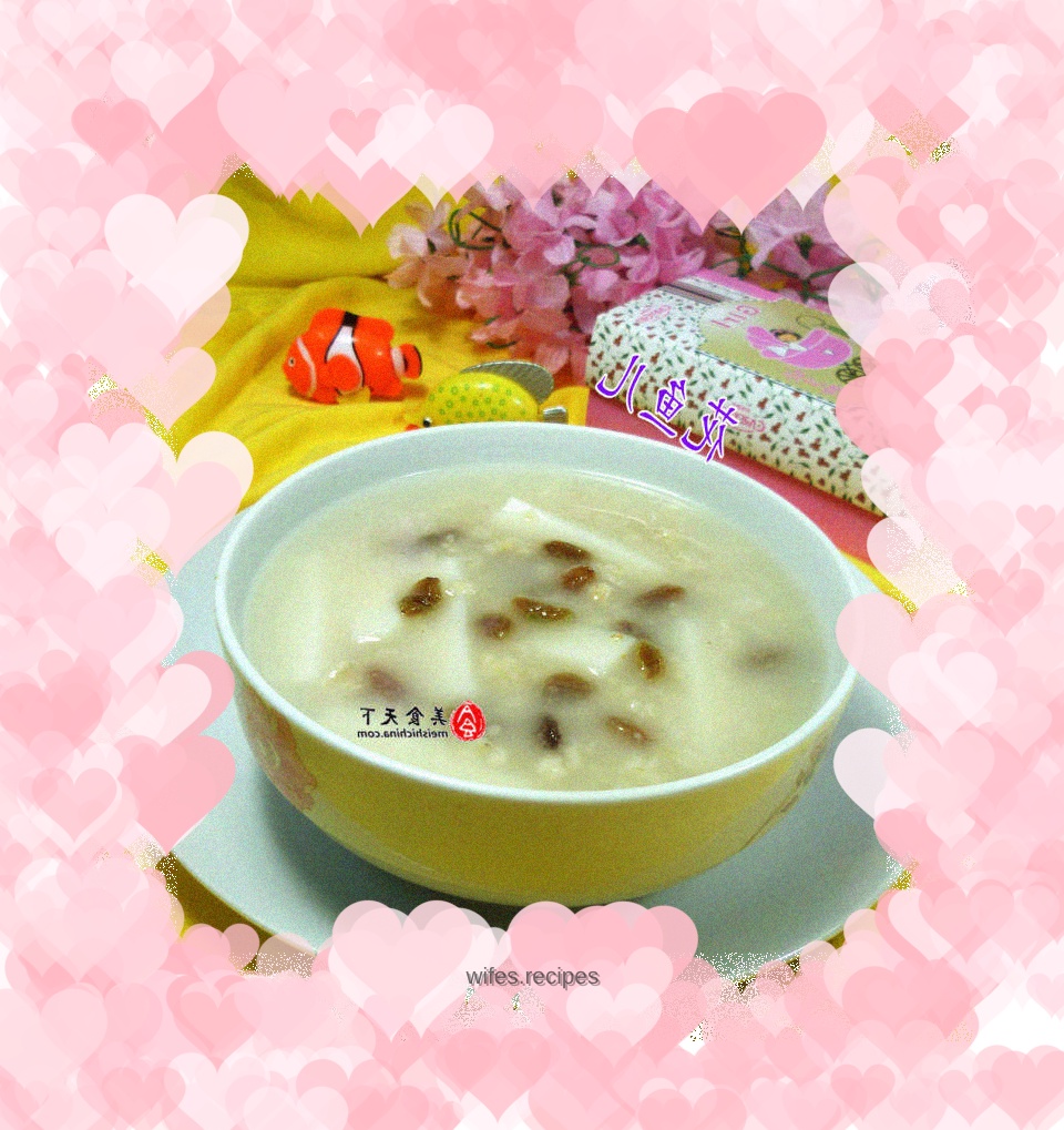 Raisin Oatmeal Rice Cake Soup