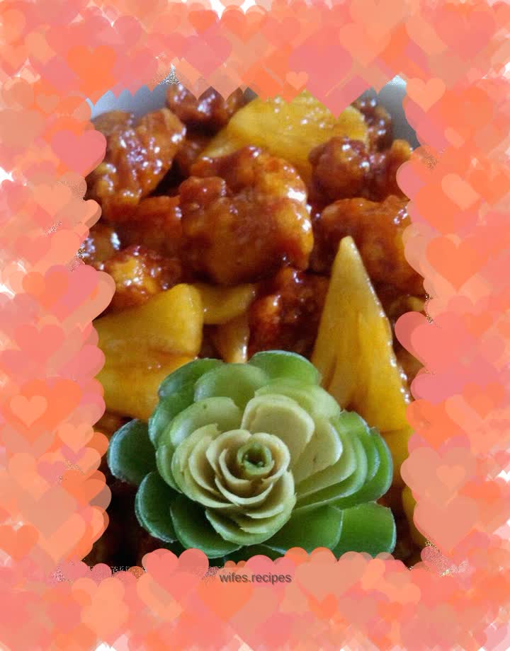 Sweet and Sour Pork with Honey Glazed Pineapple