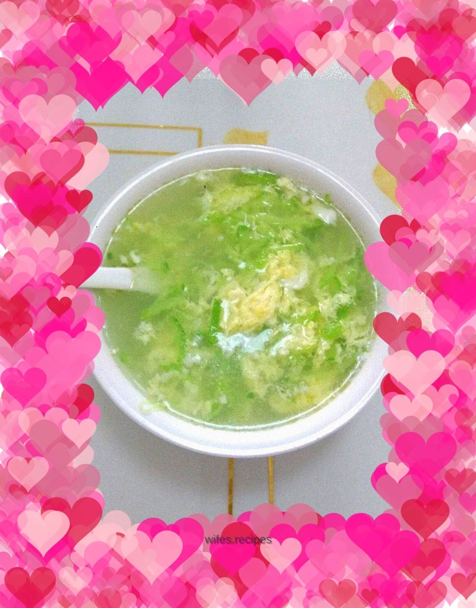 Cucumber and egg soup