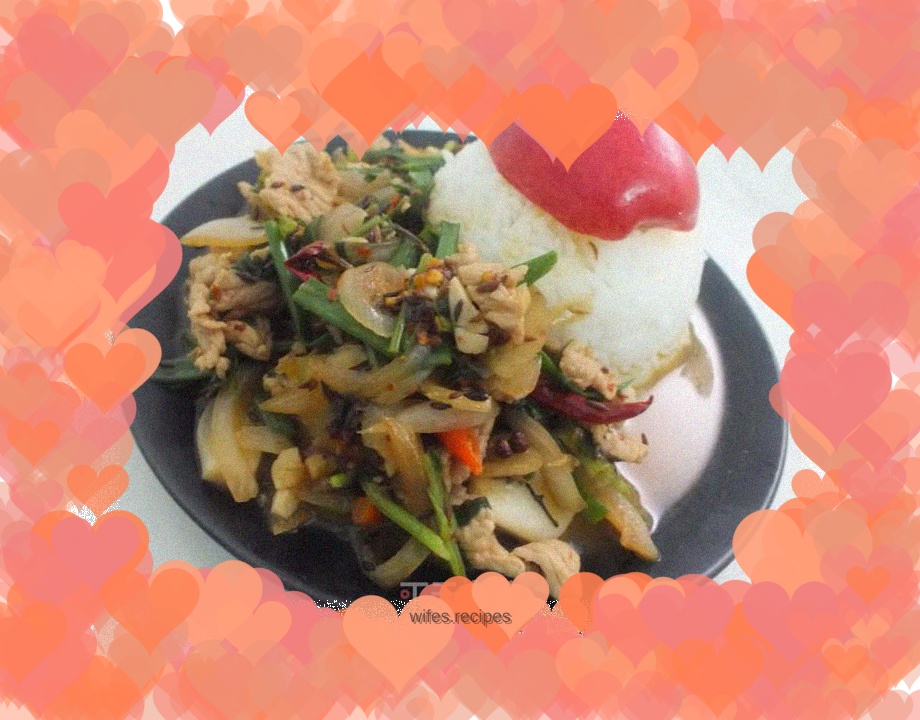Dinner for one person - cumin tender pork rice bowl
