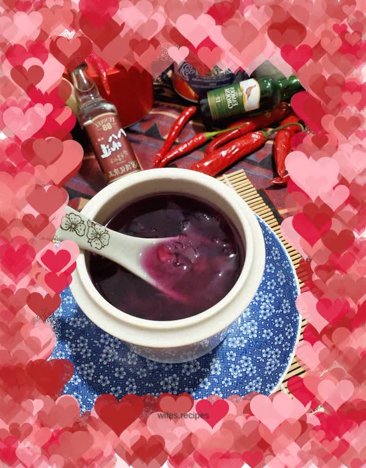 Purple Sweet Potato and Tremella Soup