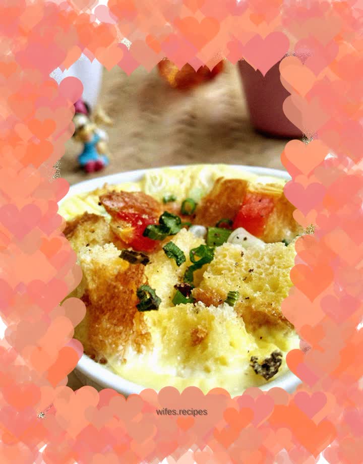 Salty pudding with mixed vegetables and whole wheat bread