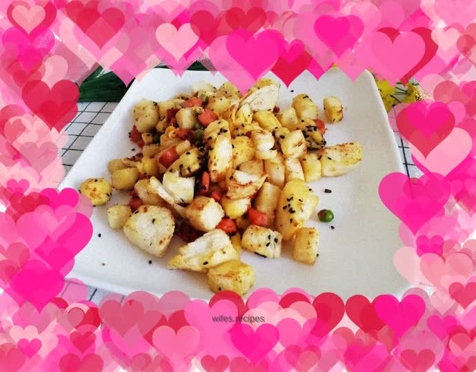 Stir-fried steamed buns with seasonal vegetables