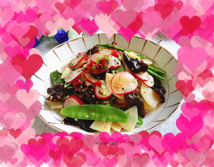 Four kinds of cold vegetables