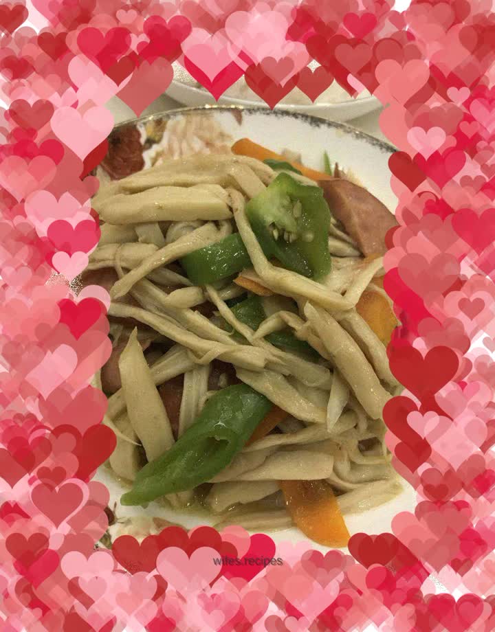 Fried Chicken Leg Mushrooms with Ham