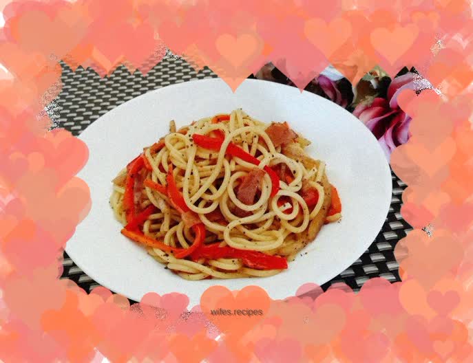 Black Pepper Sauce Bacon Spaghetti