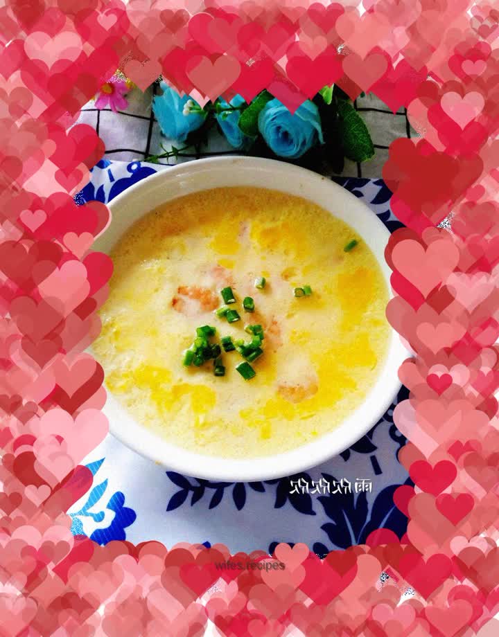 Shrimp and egg custard