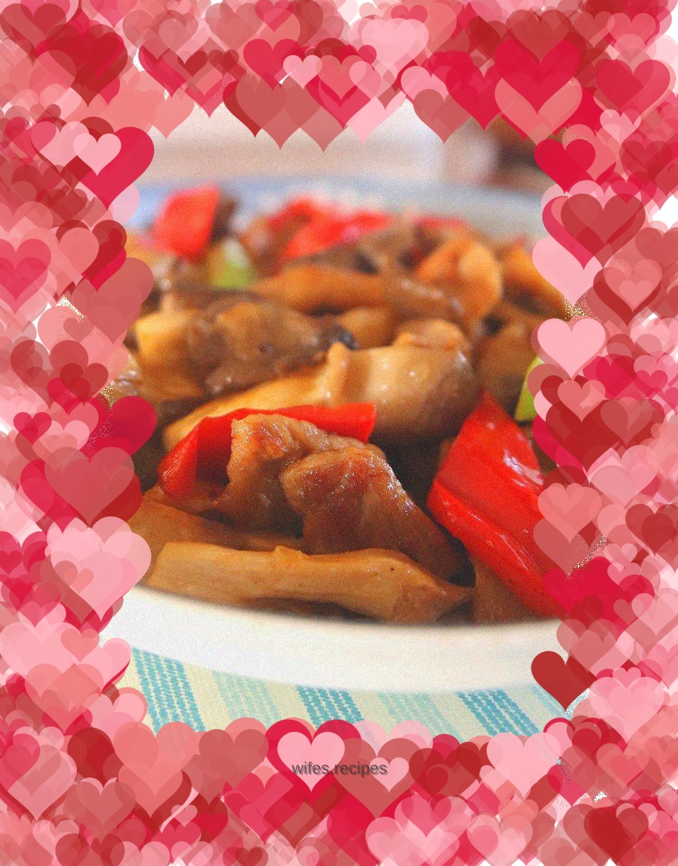 Stir-fried Mushrooms with Double Peppers