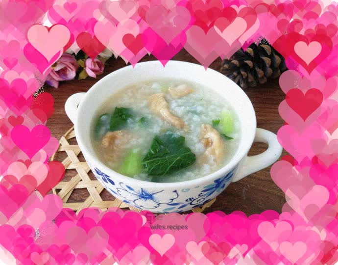 Vegetable and chicken porridge