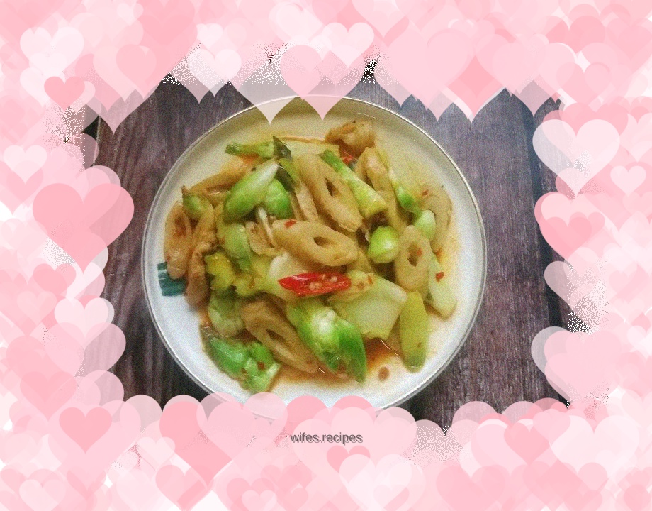 Stir-fried gluten with vegetables