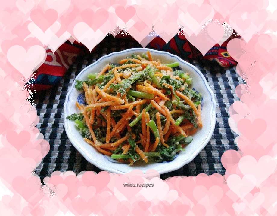 Chrysanthemum steamed carrot shreds