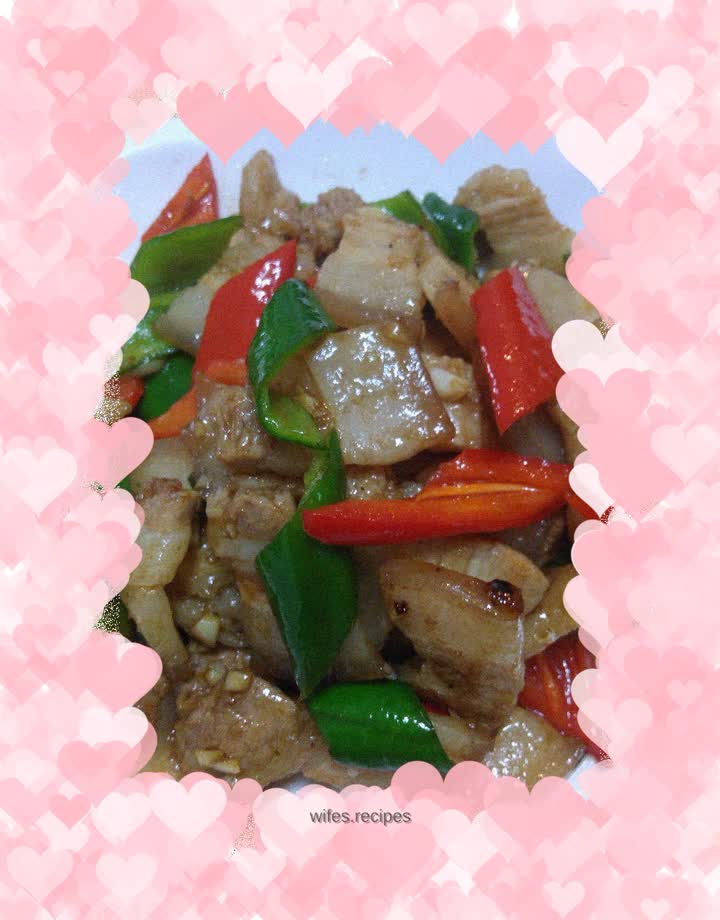 Stir-fried pork with green pepper