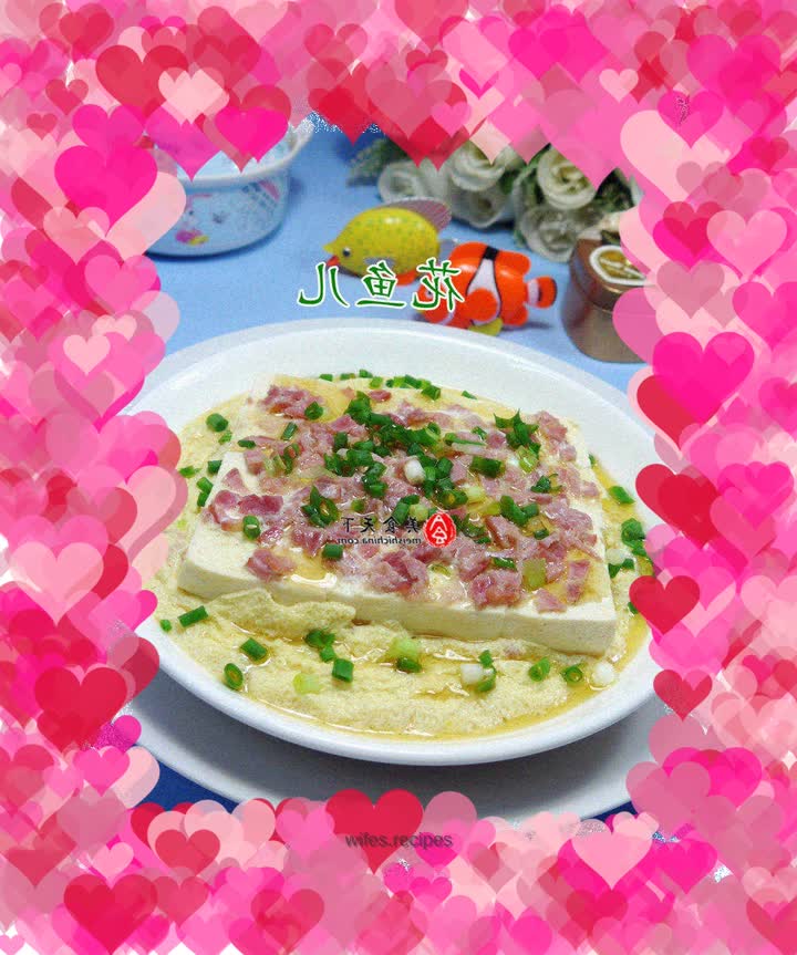 Bacon, egg and steamed tofu