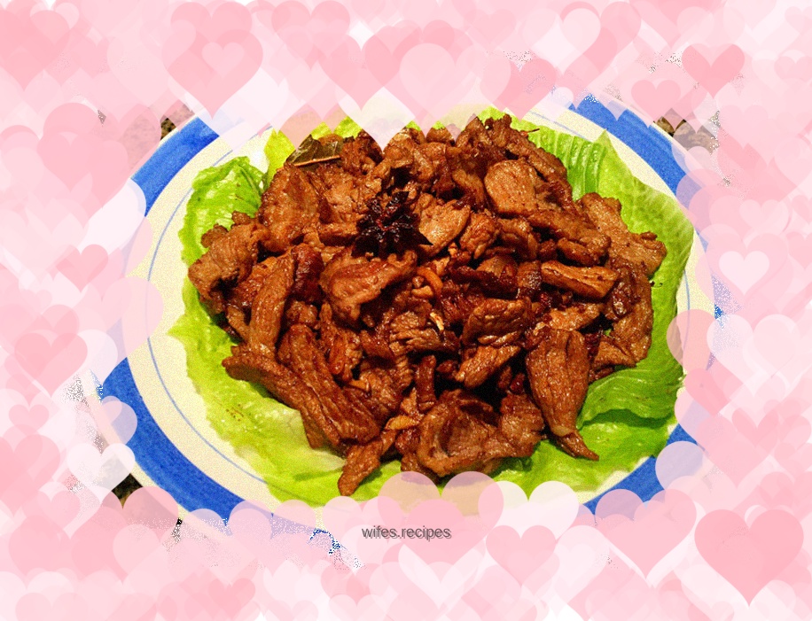 Crispy beef outside the stuffing