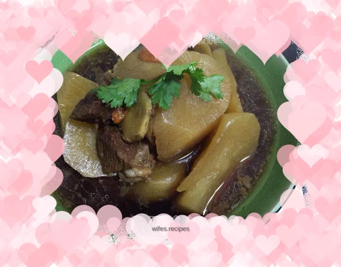 Braised mutton with white radish