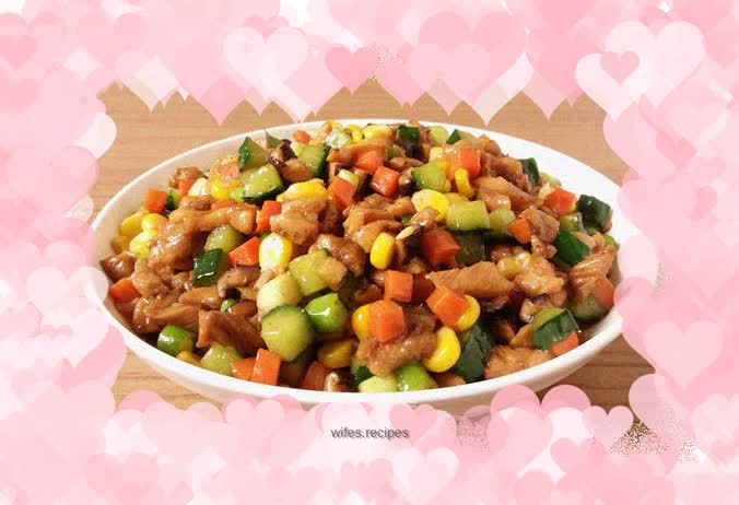 Stir-fried diced chicken