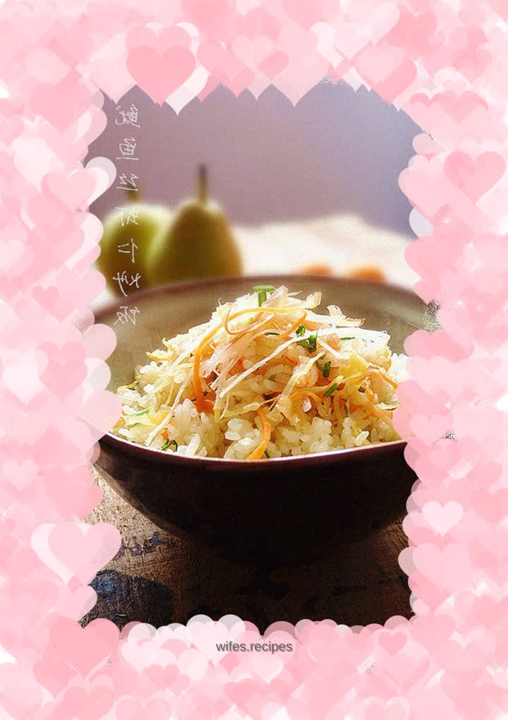 Shredded squid and shrimp fried rice