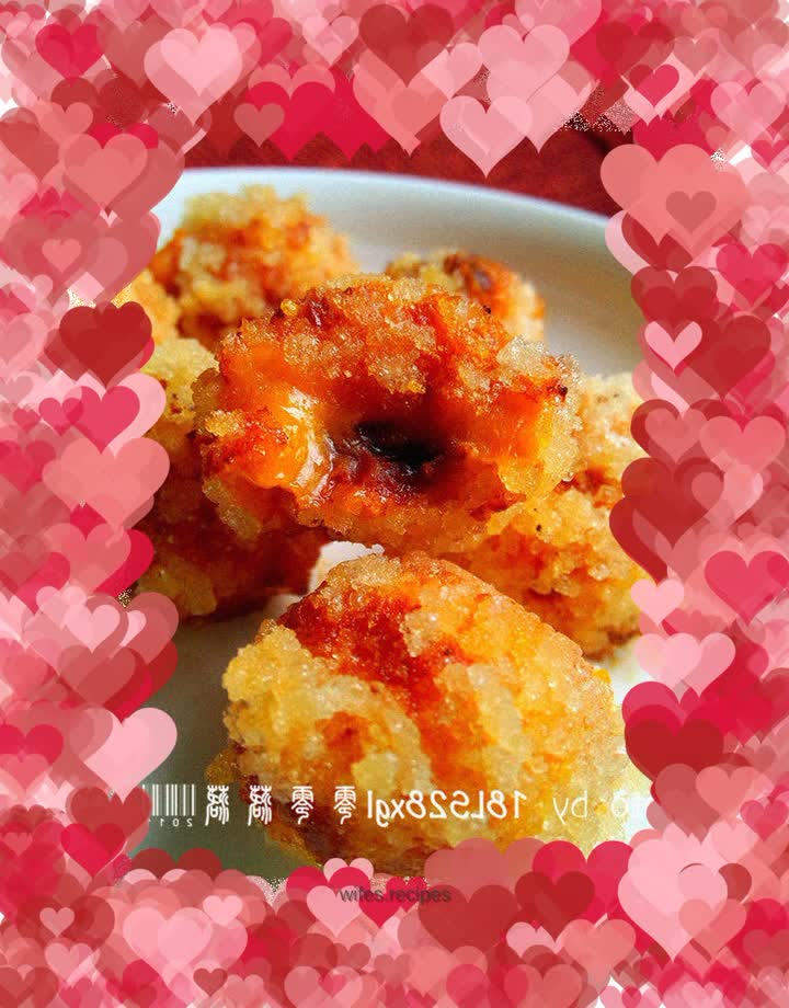 Fried Pumpkin Rice Balls