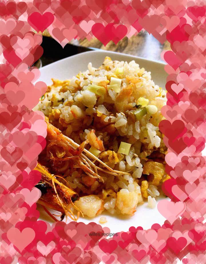 The irresistible assorted shrimp fried rice