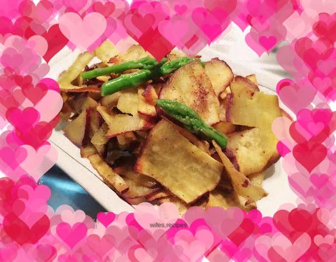 Grilled sweet potato slices