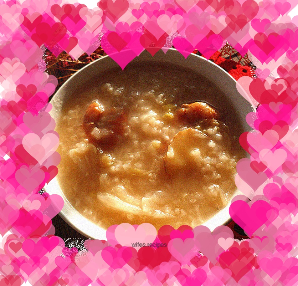 Shrimp and cabbage porridge