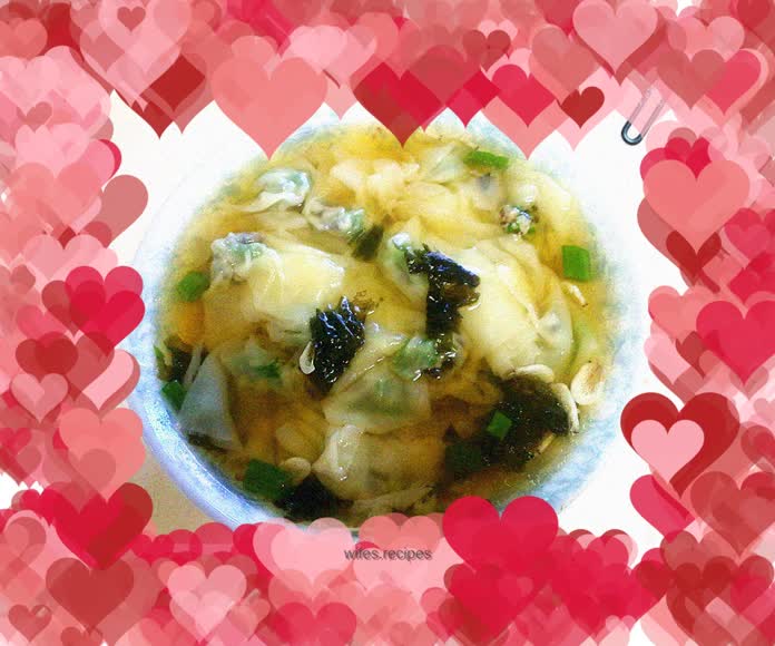 Delicious breakfast - big wontons