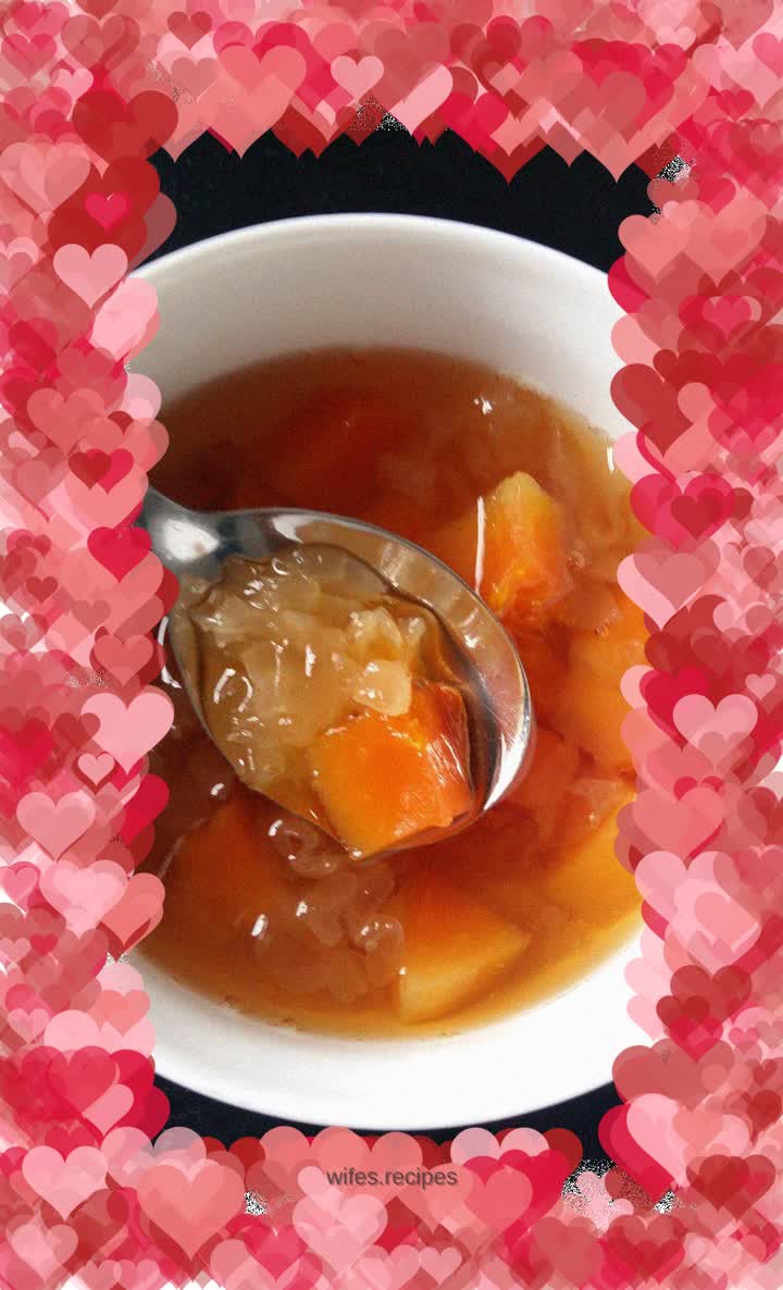 Papaya, Tremella and Mangosteen Stewed