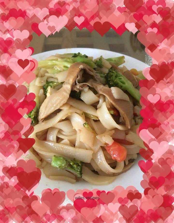 Cauliflower and pork belly fried rice noodles