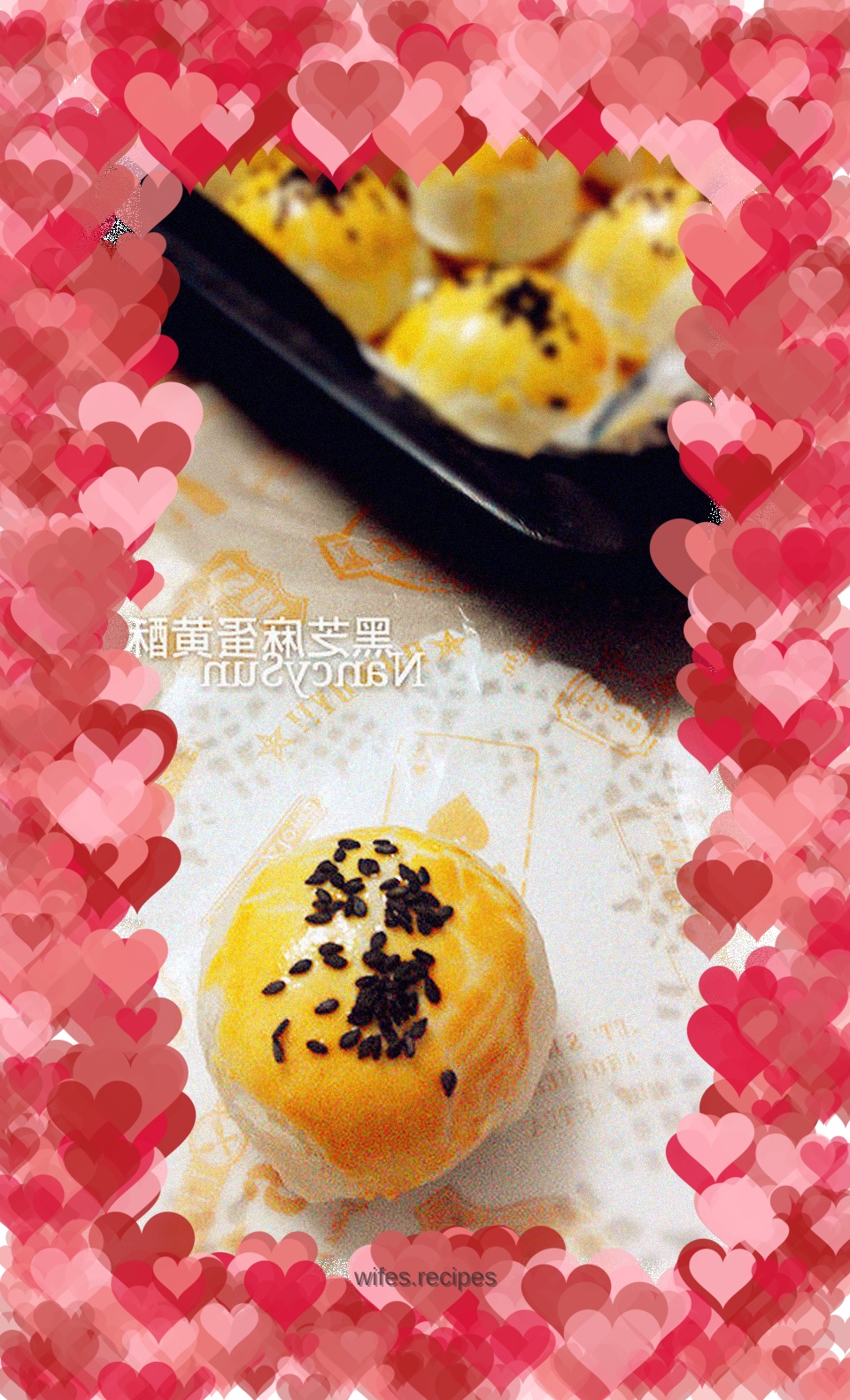 Soft and sweet - black sesame egg yolk cake