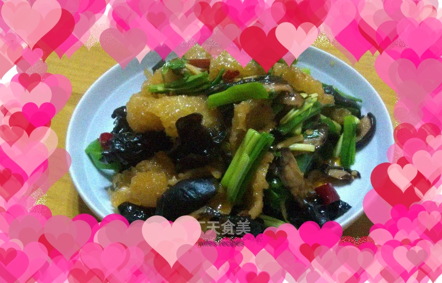 Stir-fried green garlic skin