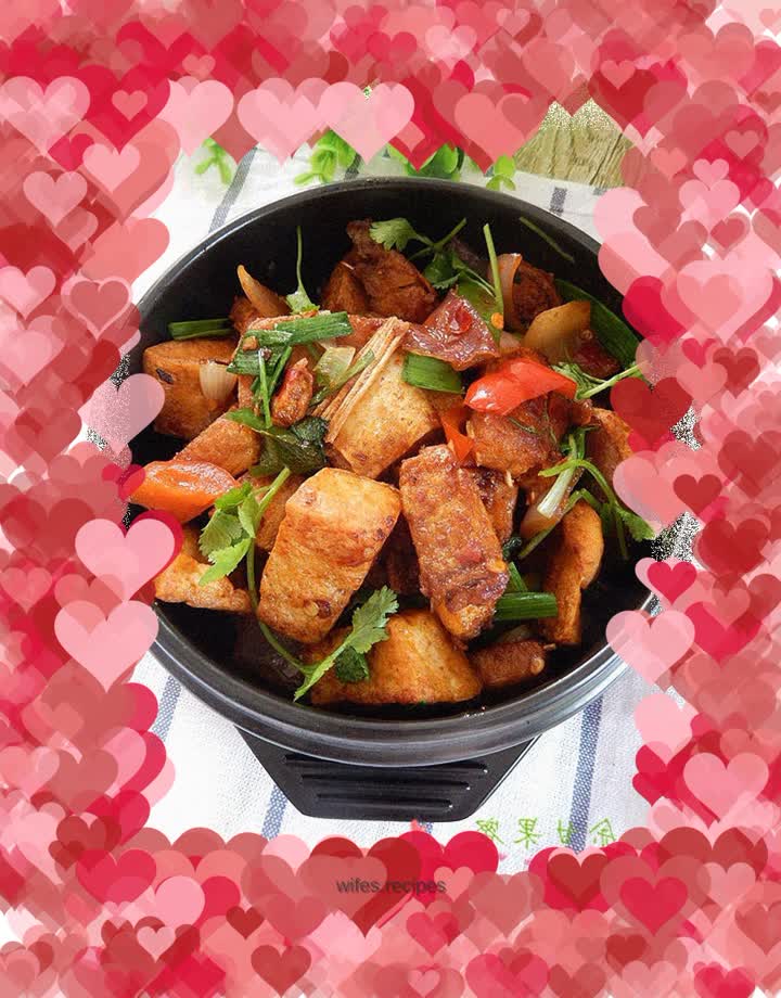 Dry pot fish belly and tofu