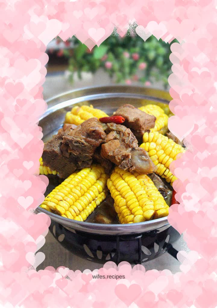 Braised corn with cavity bone