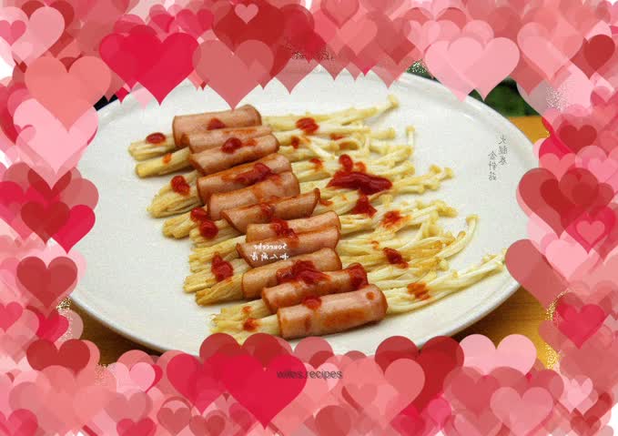 Ham-wrapped Enoki Mushrooms