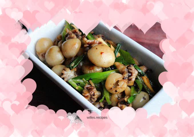 Stir-fried cuttlefish with black bean pepper