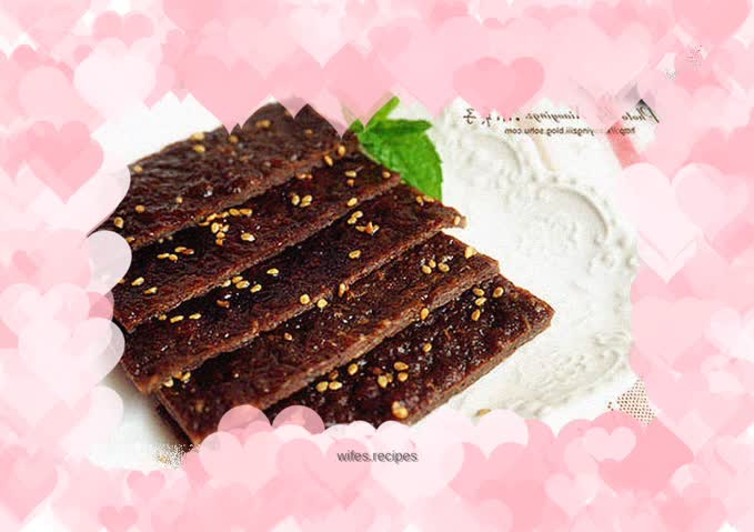 Delicious pork shop with candied ginger sauce