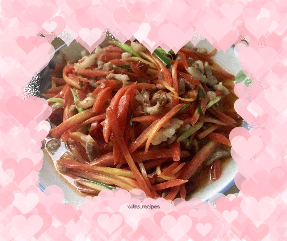 Shredded carrot pork