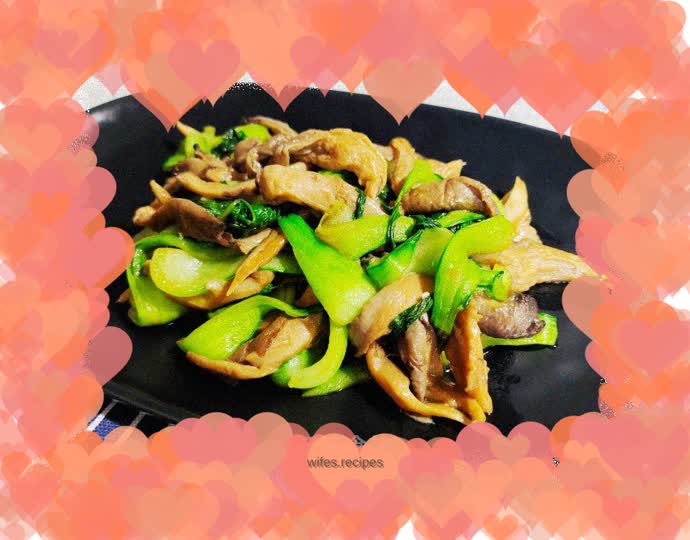 Stir-fried oyster mushrooms with milk cabbage