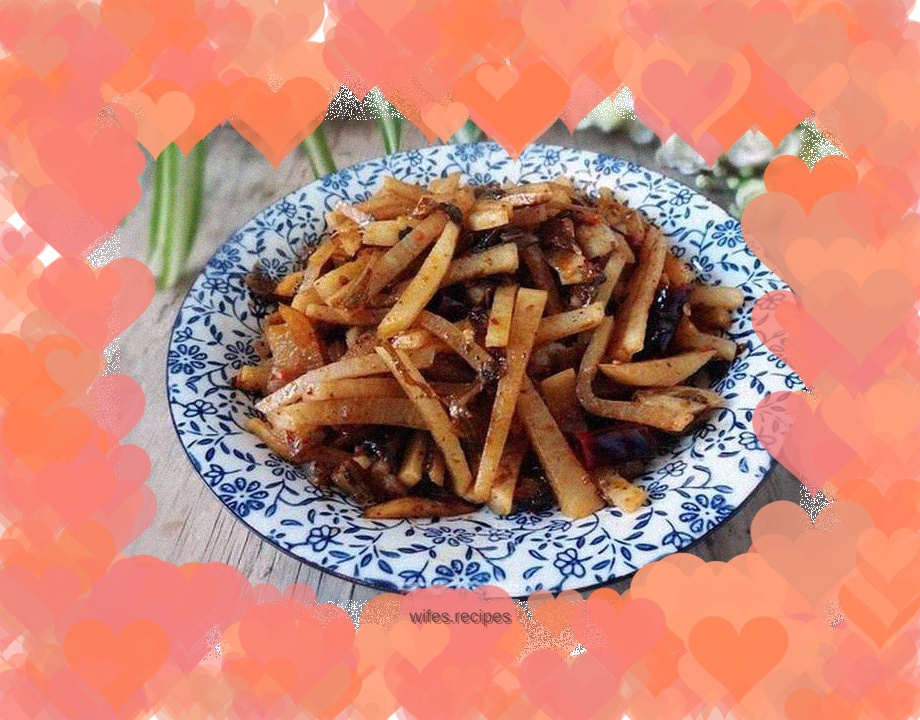 Fried radish with pickles