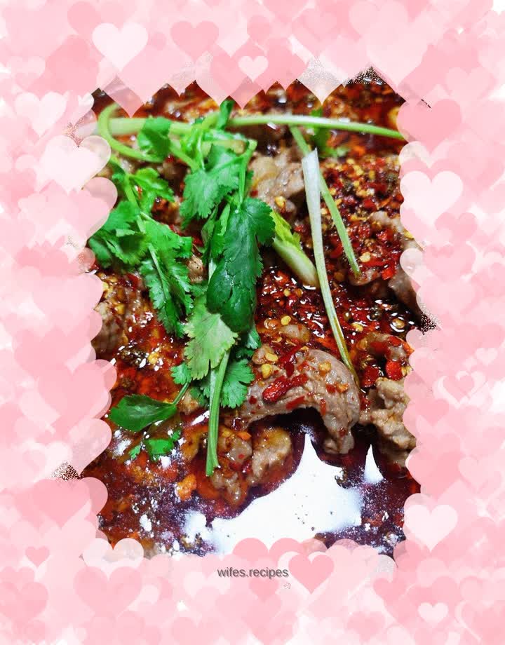 Simple version of boiled beef slices