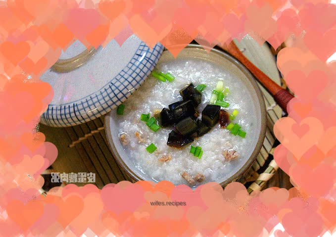 Preserved egg and lean meat porridge